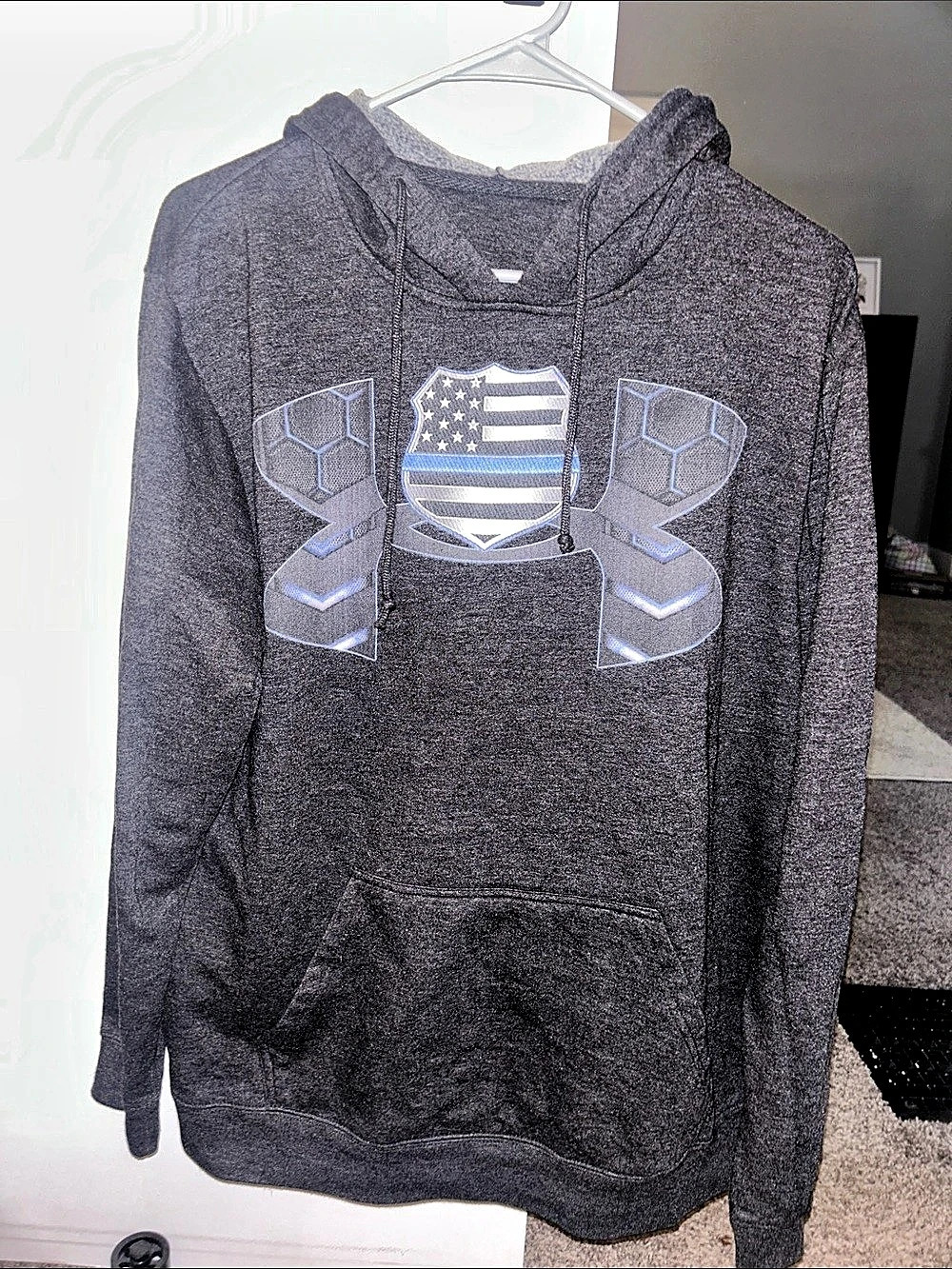 Under Armour Men's Thin Blue Line Hoodie Gray